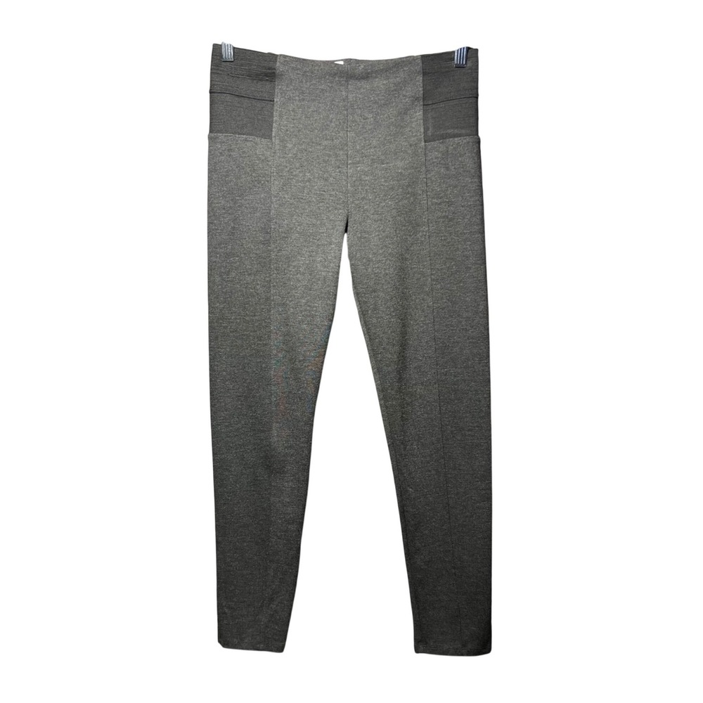 Mud Pie Womens Charcoal Gray High Waisted Ponte Leggings Stretch Pants Size M‎